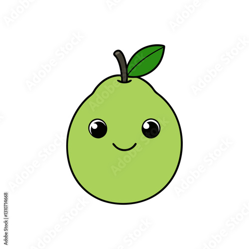 Cute guava cartoon vector