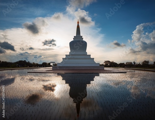 minimalist choeung ek killing field stupa photography cambodia memorial peace reflection remembrance photo