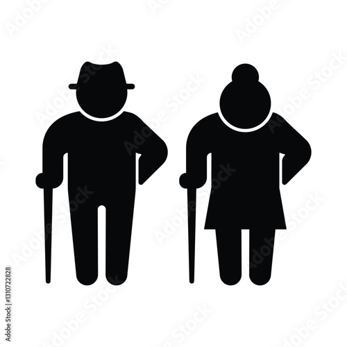 couple old man icon 