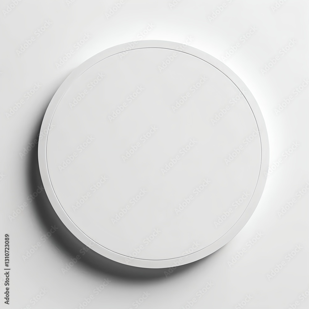 White Circle on White Background White Circle on White Background