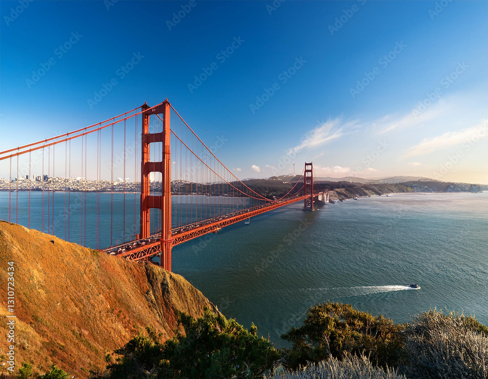 view of the golden gate bridge panoramic view view of the golden gate bridge panoramic view