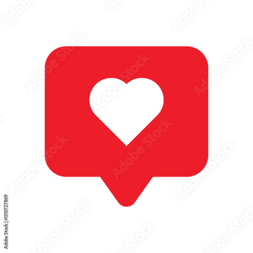 Social media heart notifications icons
