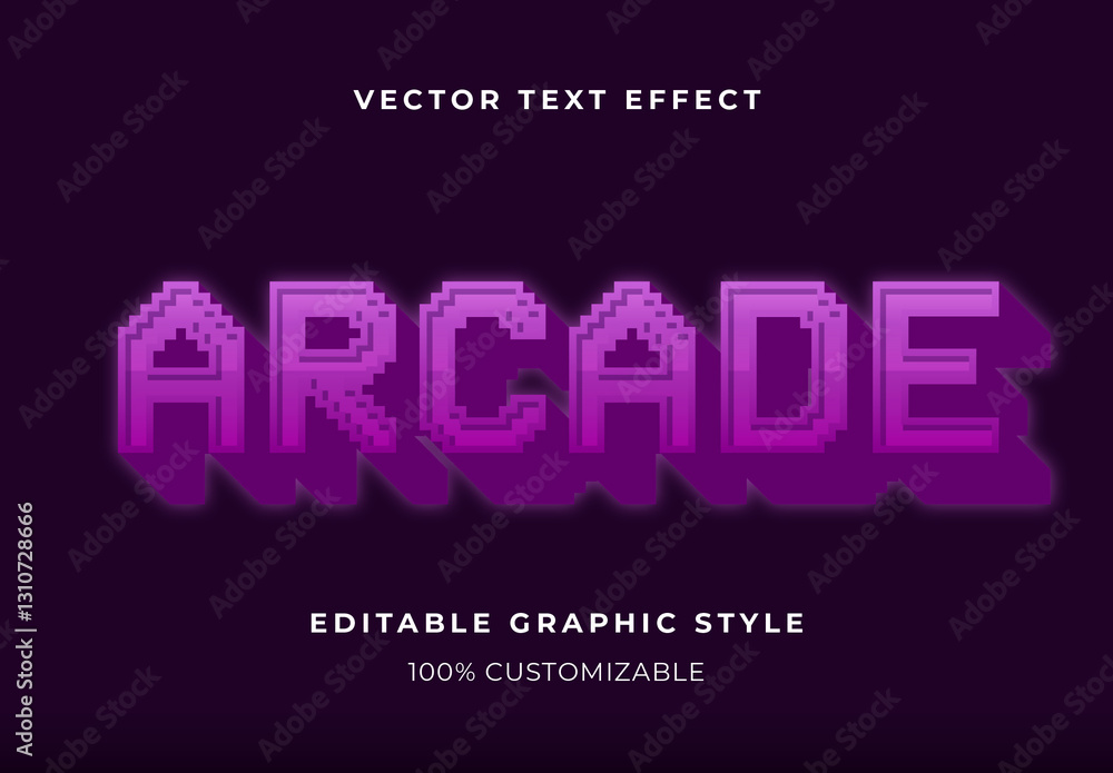 Pixel Text Select Violet Pixel Text Effect Stock Template | Adobe Stock