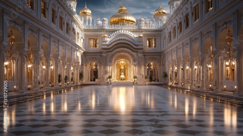 Wallpaper Mural Luxurious Interior of a Grand Hall with Golden Domes and Opulence Torontodigital.ca