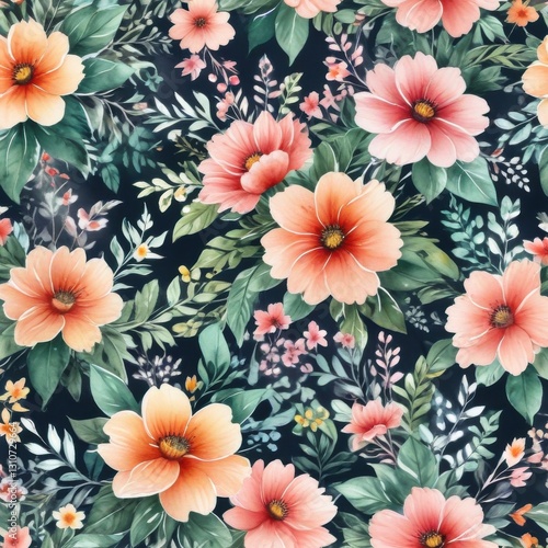 Watercolor Floral Patterns for Flyers and Brochures, nature-inspired designs, flyer templates, abstract florals