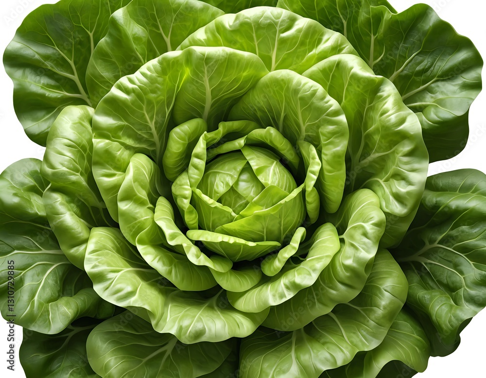 Fresh Green Cabbage Head, Close-Up Fresh Green Cabbage Head, Close-Up