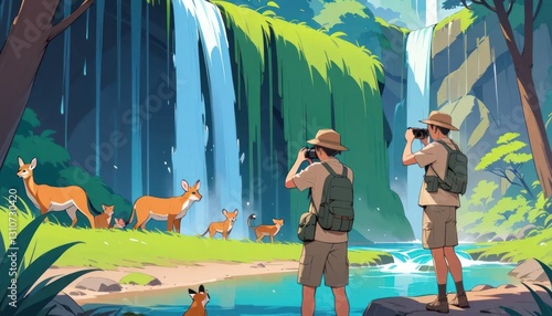 Wildlife Photography Adventure: A Serene Waterfall Oasis