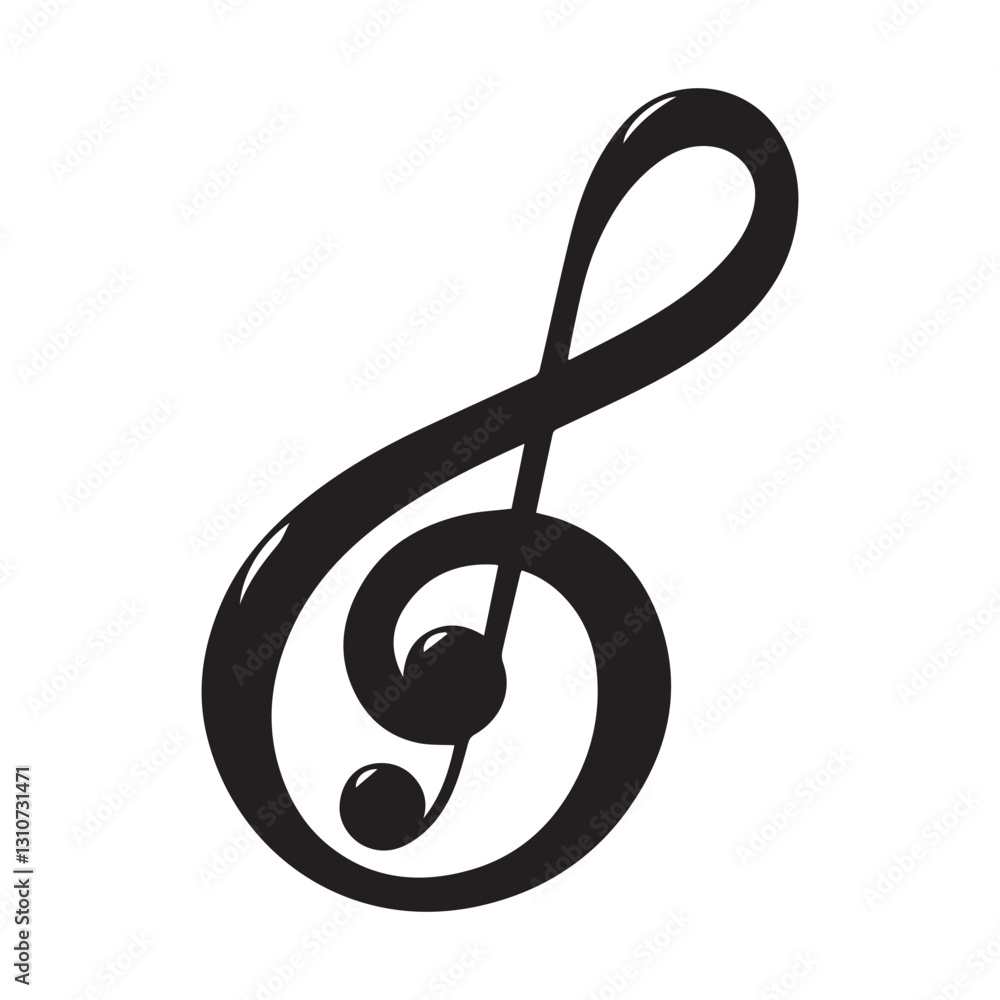 A vector silhouette minimalist design, a full black image of a Music note vector with a white background A vector silhouette minimalist design, a full black image of a Music note vector with a white background