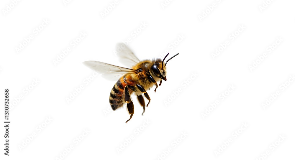 bee on white background bee on white background
