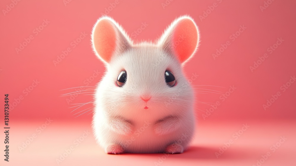 A fluffy white rabbit with big dark eyes sits patiently A fluffy white rabbit with big dark eyes sits patiently