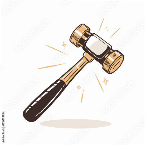 Medical hammer, Neurologist's hammer, reflex testing concept