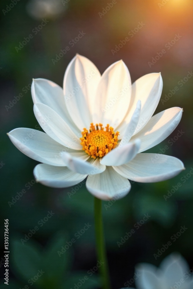 White petals of flower bloom slowly, delicate, gentle, flower White petals of flower bloom slowly, delicate, gentle, flower