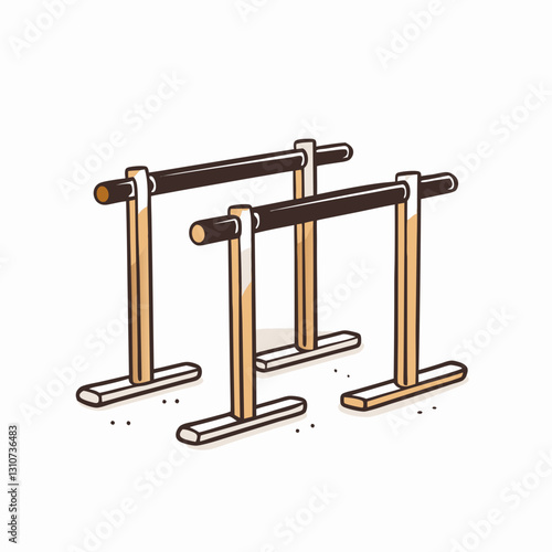 Gymnastic parallel bars for training, gymnastics, the concept of realization after injury, rehabilitation after stroke, physical therapy