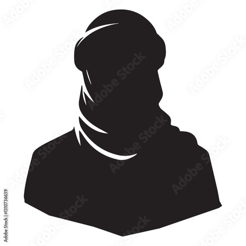 A vector silhouette minimalist design, a full black image of a Sezer vector with a white background