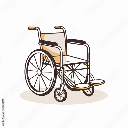 Wheelchair illustration on simple background