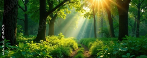 Dense foliage of Ave verde bosque planta trees in sunlight, nature, forest, sunlight