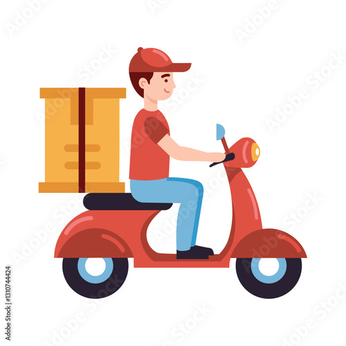 Motorcycle Delivery Service Icon