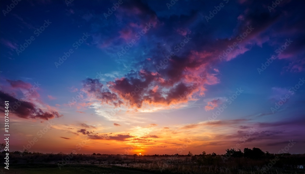 Obraz premium beautiful sky twilight after sunset