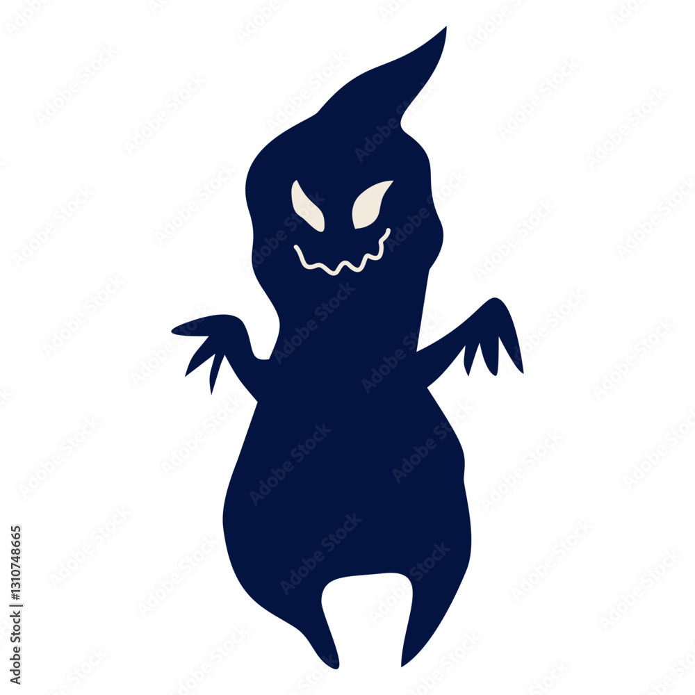 Obraz premium Cute Halloween Monster Illustration in Flat Design Style. Vector Character.