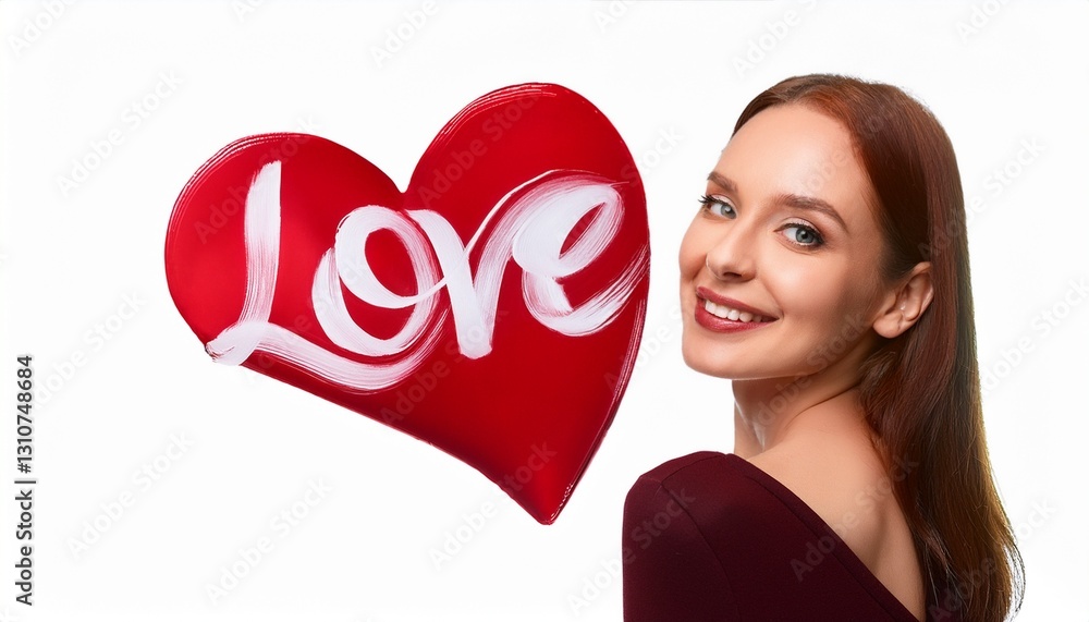 손글씨로 쓰여진 'LOVE'라는 글자가 하트와 어우러져 있다