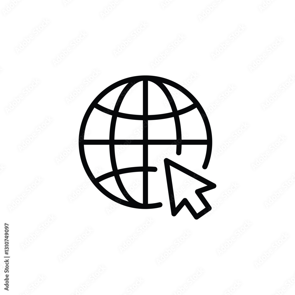 Globe Icon vector illustration, Go to web symbol icon Globe Icon vector illustration, Go to web symbol icon