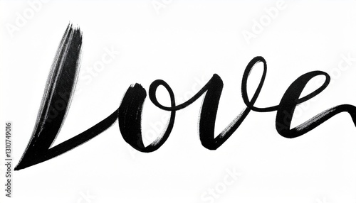Obraz na płótnie 손글씨로 쓰여진 'LOVE'라는 글자가 하트와 어우러져 있다 w salonie
