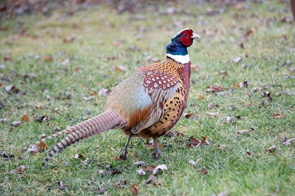 Fototapeta premium Ring Necked Pheasant Colorful Bird