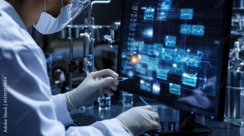 Science lab produces vaccines and medicines. Science lab produces vaccines and medicines.