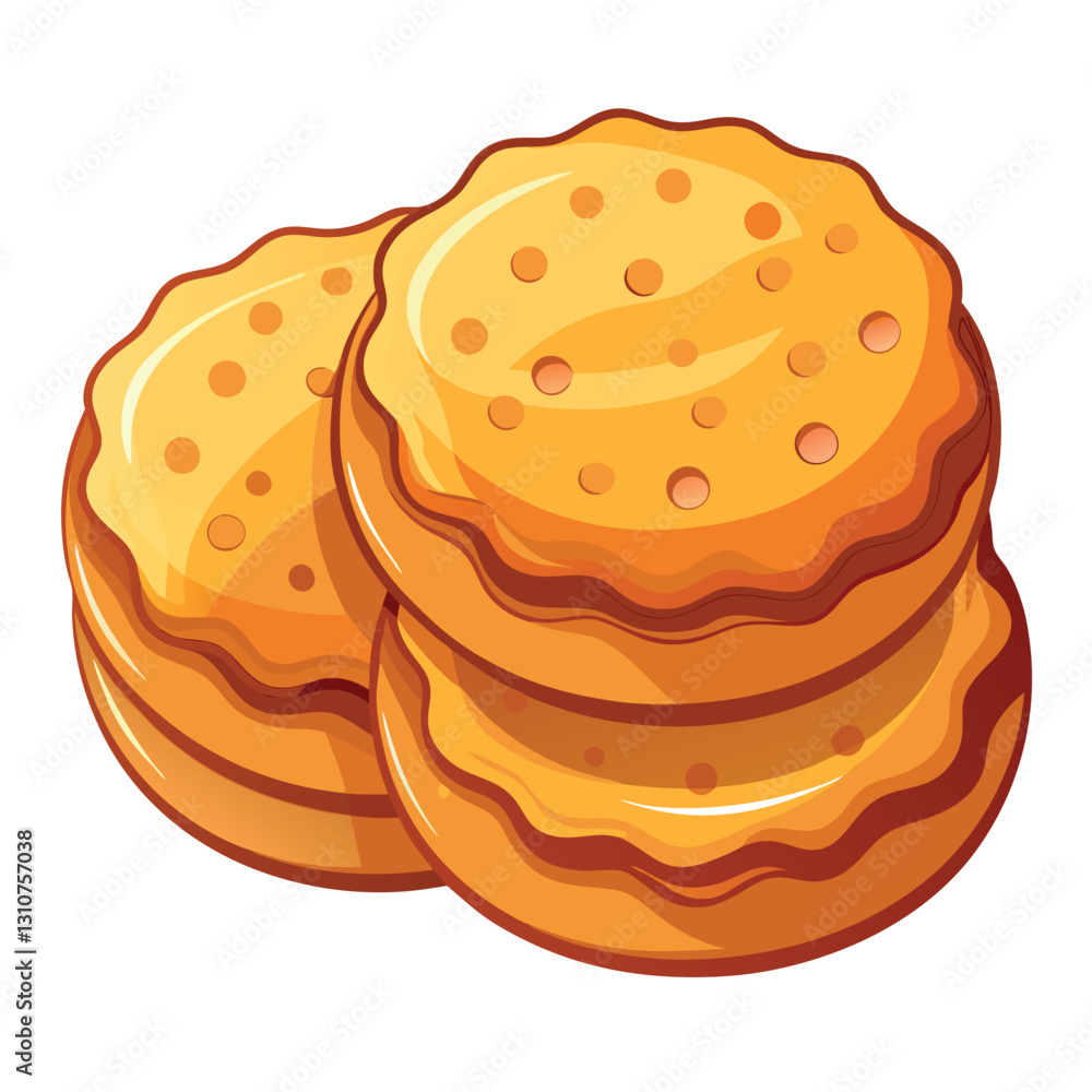 Illustration of-biscuits isolated on white background. Illustration of-biscuits isolated on white background.
