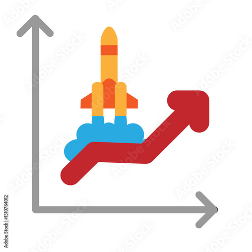 Performance Boost Vector Flat Icon Design