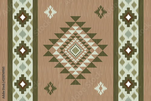 Navajo Ikat Aztec ancient textile seamless pattern 