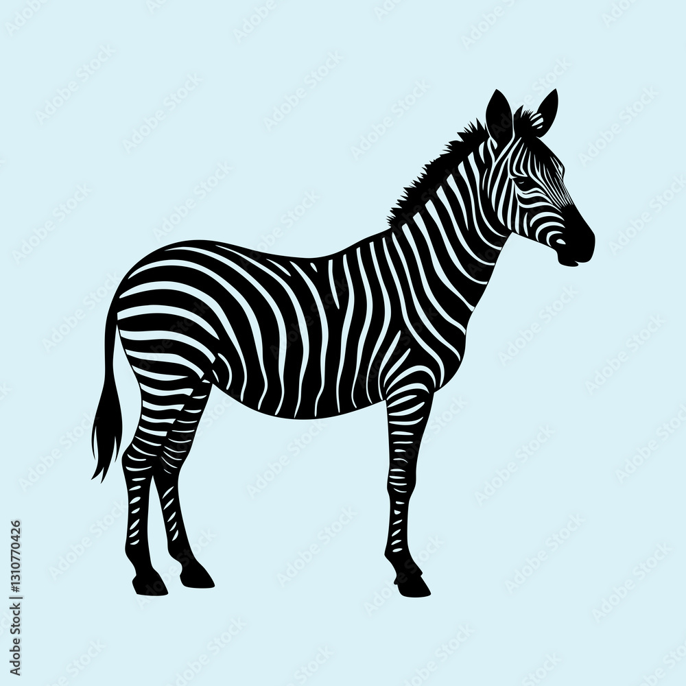 Obraz premium Zebra Silhouette vector