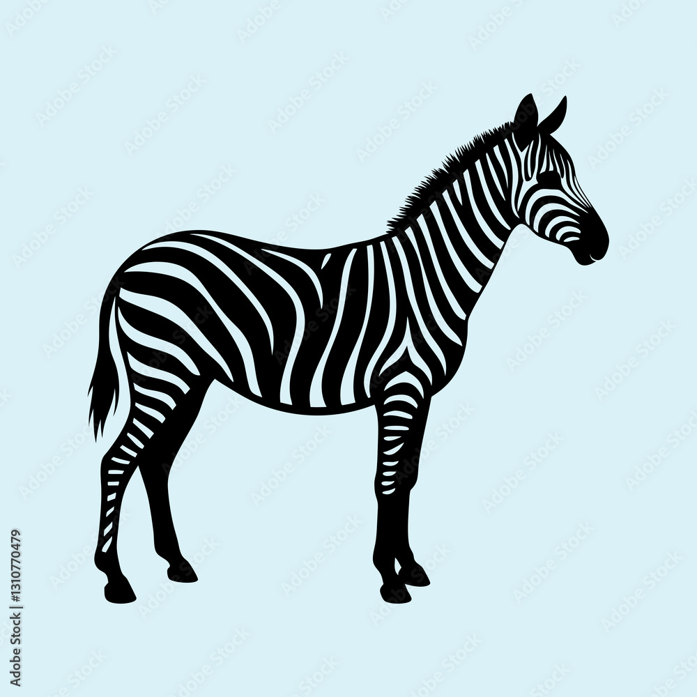 Obraz premium Zebra Silhouette vector
