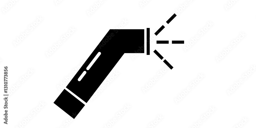 A black inhaler icon on a white background, symbolizing respiratory health, asthma treatment, medical devices, and breathing support in a minimalist style. A black inhaler icon on a white background, symbolizing respiratory health, asthma treatment, medical devices, and breathing support in a minimalist style.