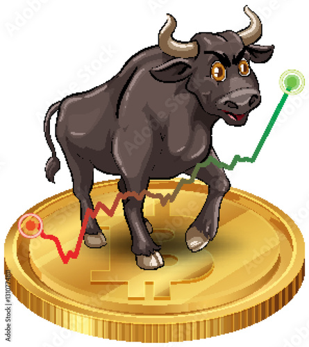 Bullish Cryptocurrency Market Illustration