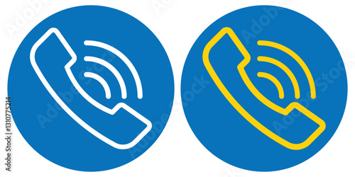 Call icon and phone icon. Answer decline phone call symbol. Communication Icon. Vector illustrator. 