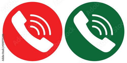 Accept call and decline button. Contact Icon,Call Button. Phone call icons. Telephone symbol. 