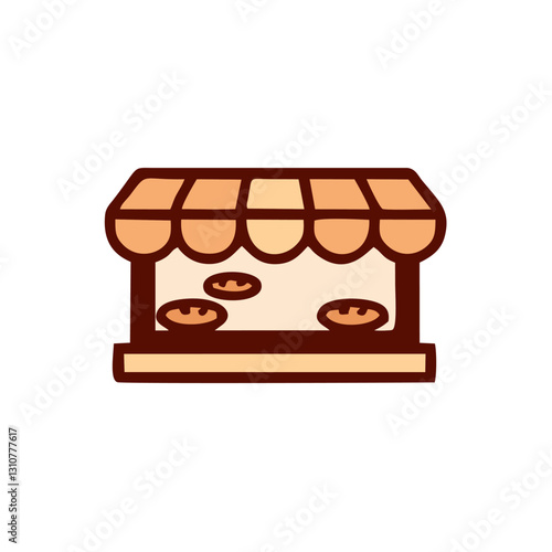 Outline set of food courts vector icons for web design isolated on white background
