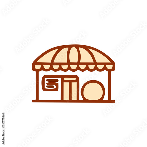 Outline set of food courts vector icons for web design isolated on white background