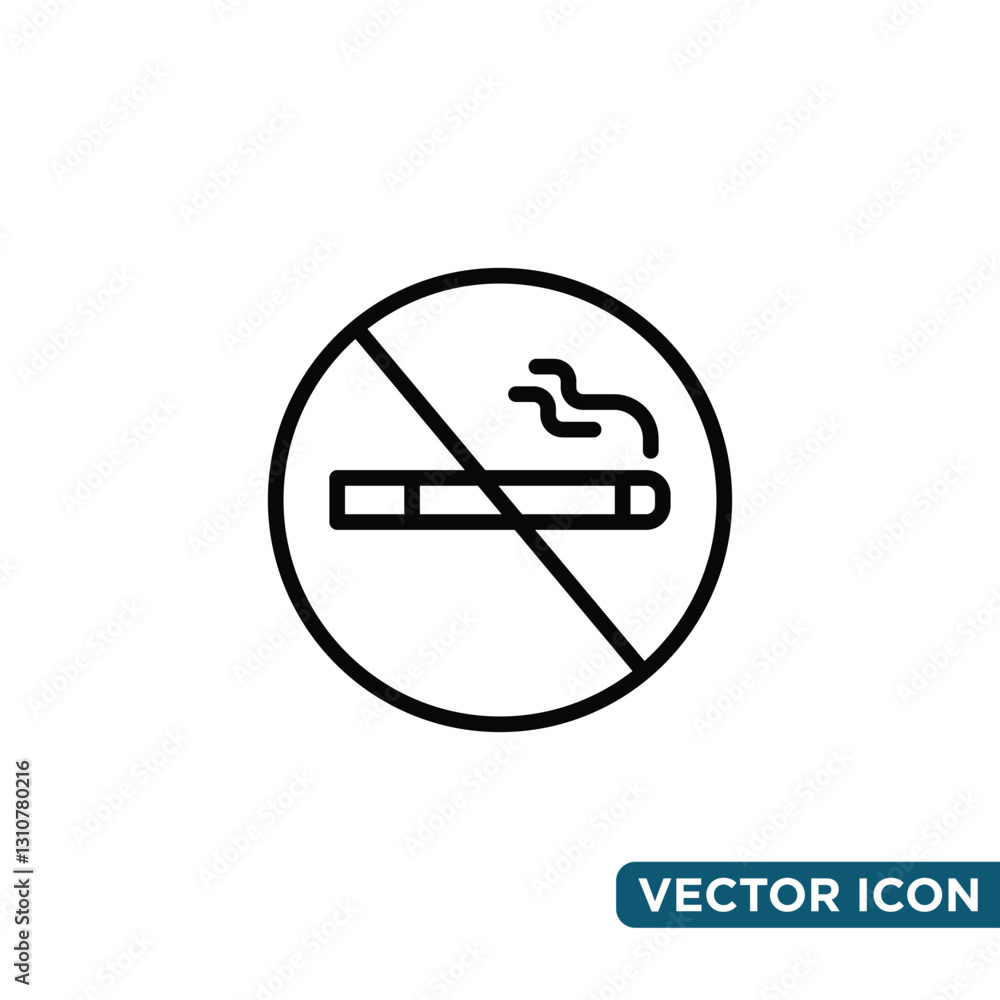 Minimalist No Smoking Icon Design Template Minimalist No Smoking Icon Design Template