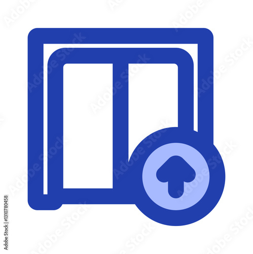 lift up blue icon style