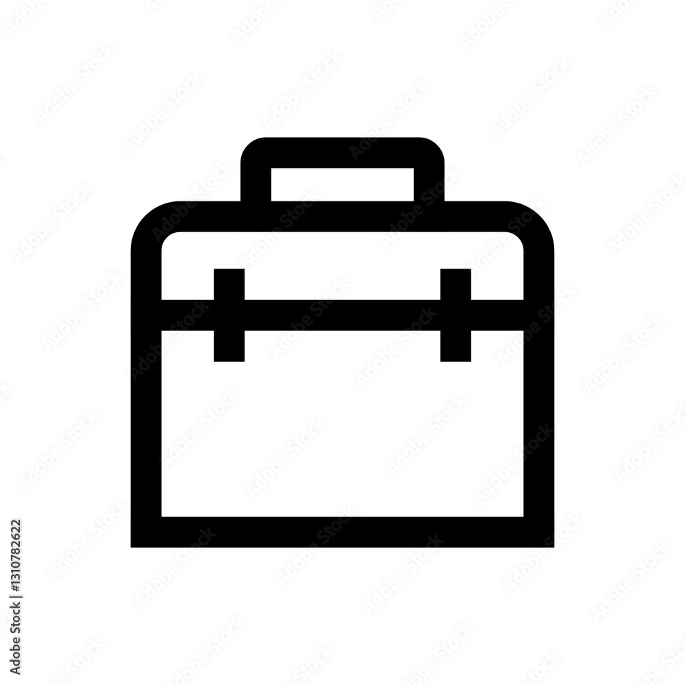 Tool box icon in black and outline style Tool box icon in black and outline style