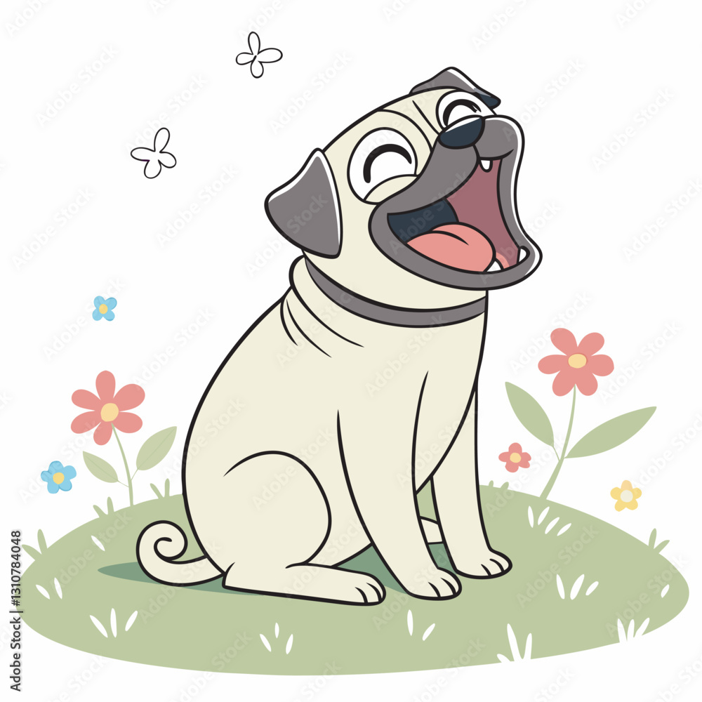 Fototapeta premium Pug Dog Vector