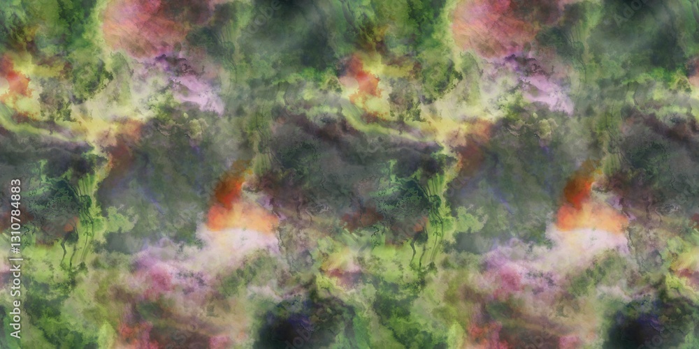 Multicolour space dyed marble seamless border art Endless edging texture background. Vivid mottled marl effect ombre home decor design. For tie dye and surface fashion ribbon trim. Multicolour space dyed marble seamless border art Endless edging texture background. Vivid mottled marl effect ombre home decor design. For tie dye and surface fashion ribbon trim.