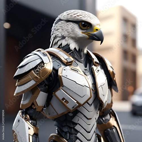 Futuristic Falcon Robot