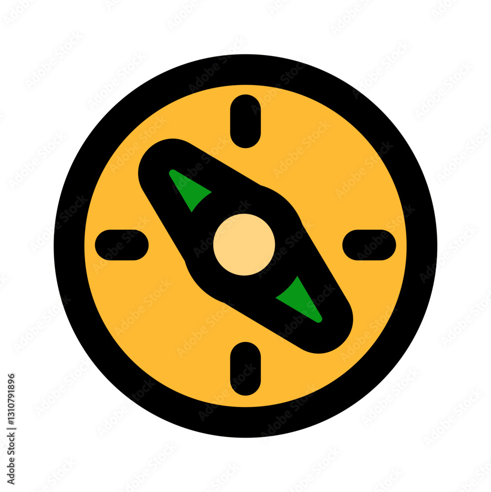 Fototapeta premium direction fill color icon style