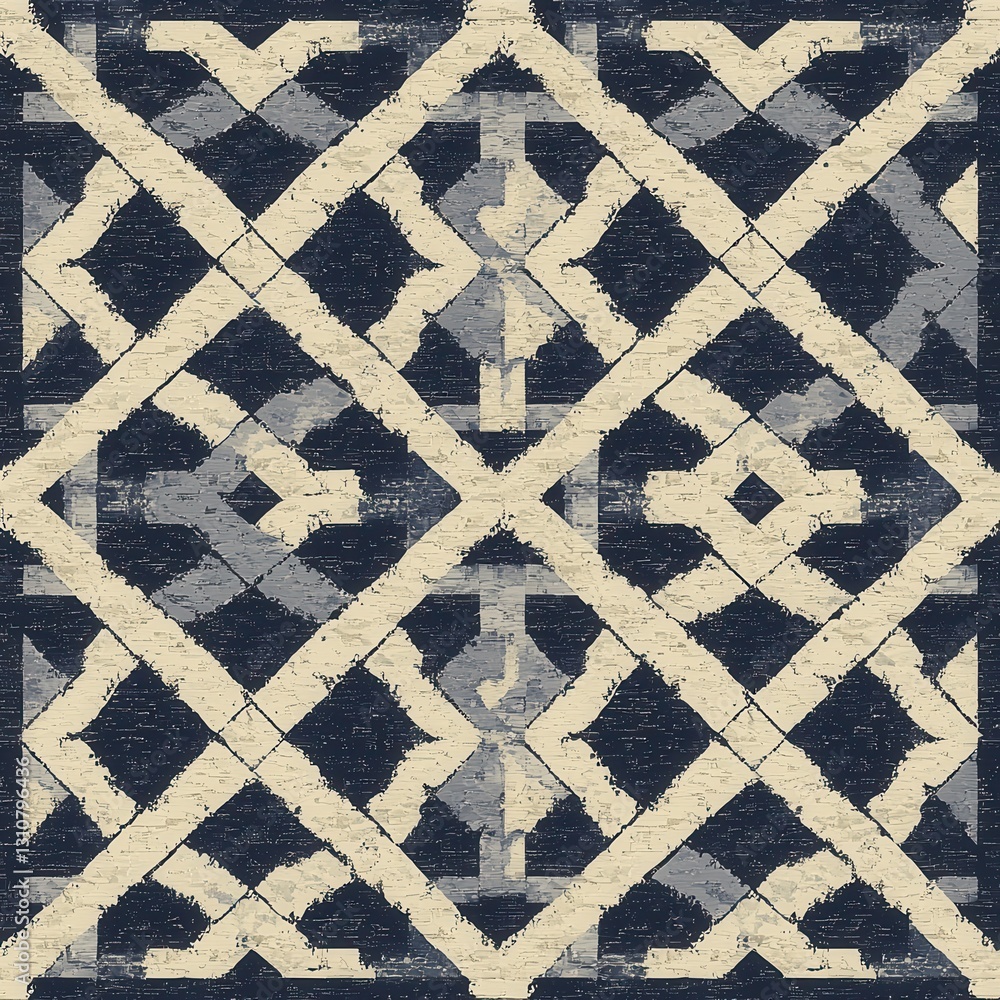 Ancient Nordic Rune Inspired Textile Pattern in Dark and Light Tones Ancient Nordic Rune Inspired Textile Pattern in Dark and Light Tones