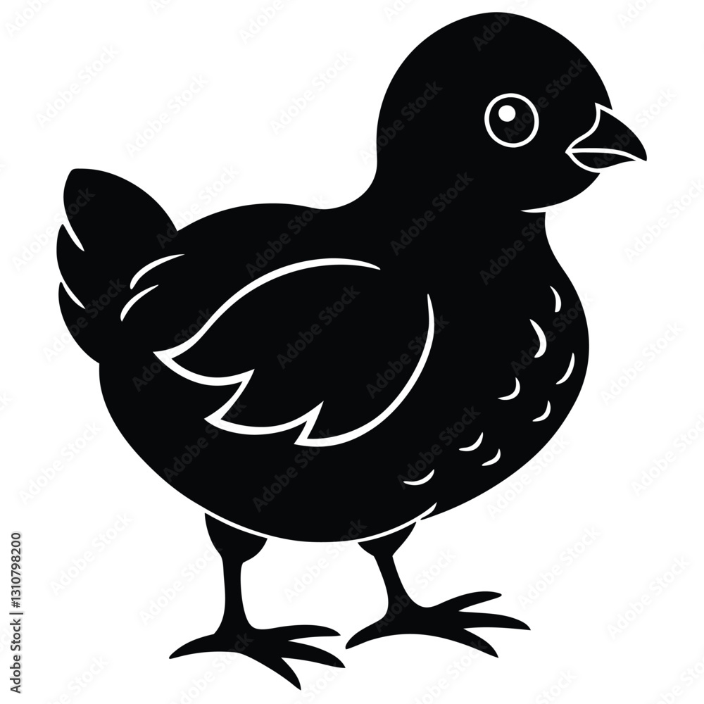 Fototapeta premium vector illustration of a baby chicken