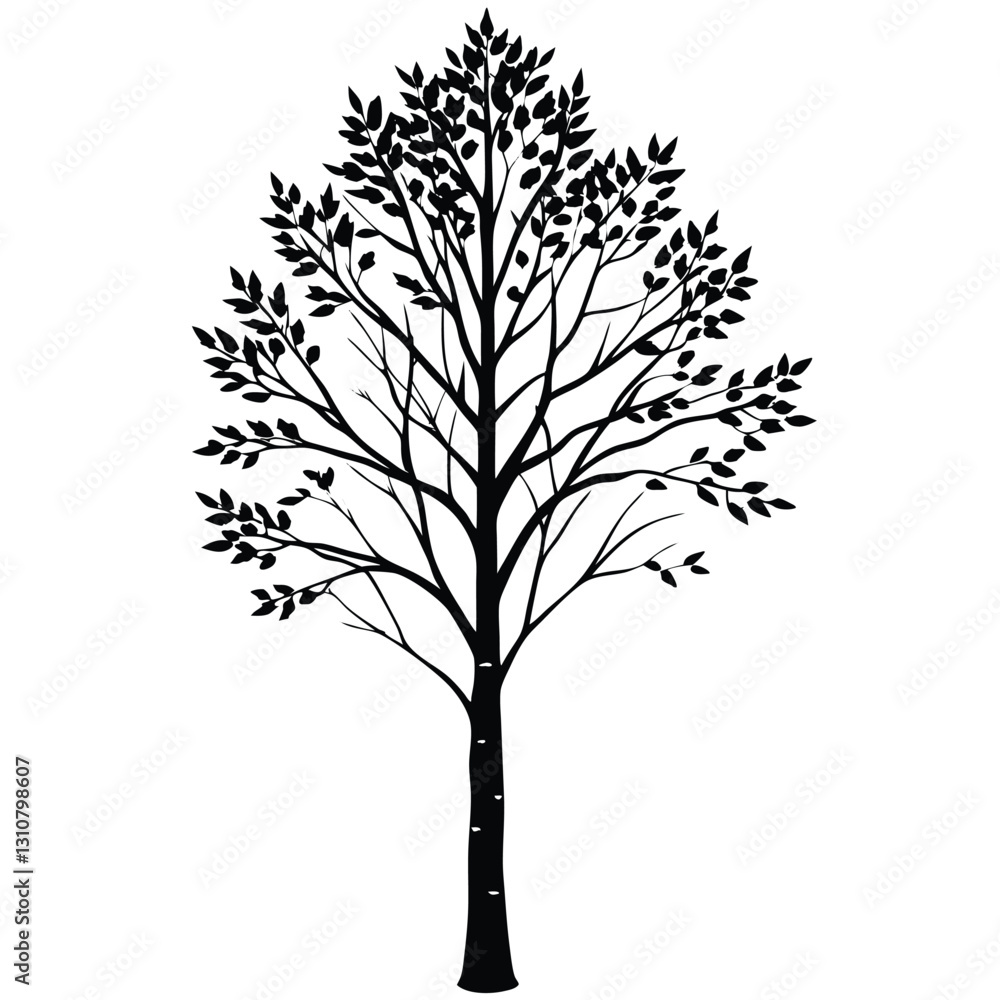 vector tree silhouette vector tree silhouette