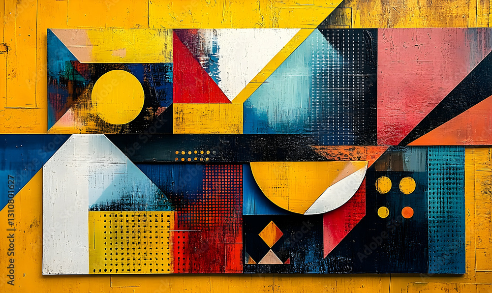 Naklejka premium Colorful Geometric Wall Art